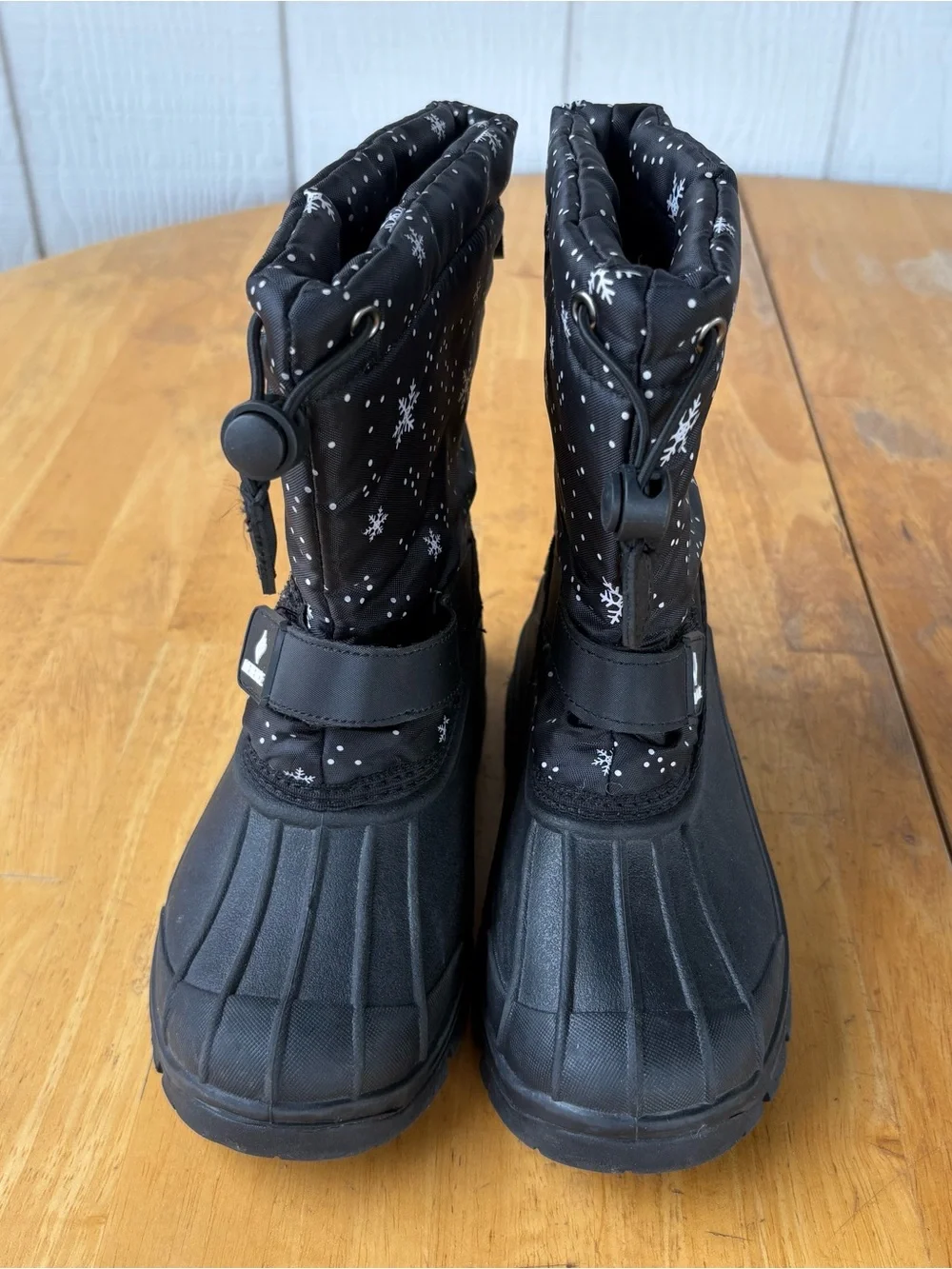 Merence Kids Snowflake Snow Boots Black Waterproof Winter Insulated Size 2Y EU 3